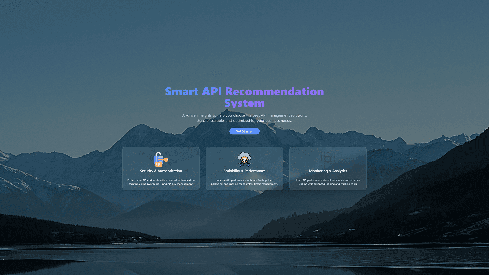 API Recommendation System interface